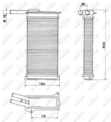 Nrf Wärmetauscher, Innenraumheizung [Hersteller-Nr. 58608] für Ford von NRF