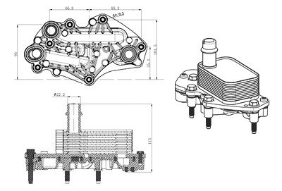 Nrf Ölkühler, Motoröl [Hersteller-Nr. 31842] für Opel, Vauxhall von NRF