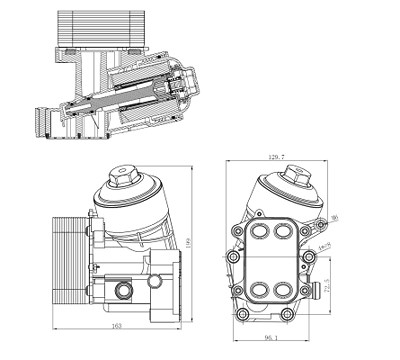 Nrf Ölkühler, Motoröl [Hersteller-Nr. 31847] für Seat, Skoda, VW von NRF