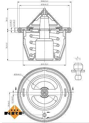 Nrf Thermostat, Kühlmittel [Hersteller-Nr. 725012] für Subaru von NRF