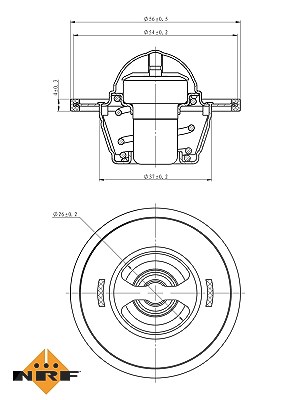 Nrf Thermostat, Kühlmittel [Hersteller-Nr. 725016] für Ford, Ford Usa, Mazda, Rover von NRF