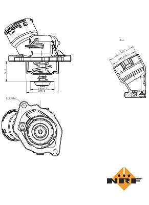 Nrf Thermostat, Kühlmittel [Hersteller-Nr. 725023] für Mercedes-Benz von NRF