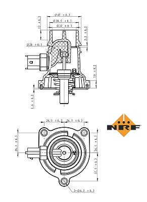 Nrf Thermostat, Kühlmittel [Hersteller-Nr. 725024] für Chevrolet, Opel, Peugeot von NRF