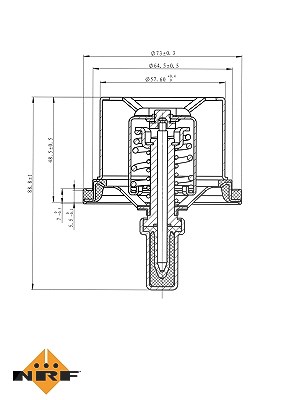 Nrf Thermostat, Kühlmittel [Hersteller-Nr. 725029] für Porsche, Daihatsu, Subaru von NRF