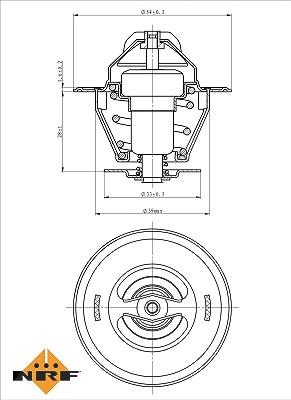 Nrf Thermostat, Kühlmittel [Hersteller-Nr. 725036] für Opel von NRF