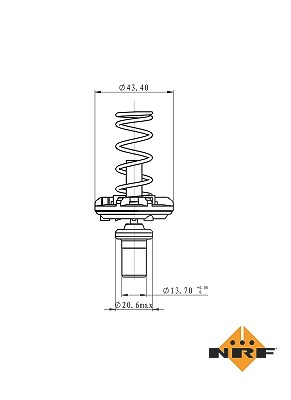 Nrf Thermostat, Kühlmittel [Hersteller-Nr. 725049] für Audi, Seat, Skoda, VW von NRF