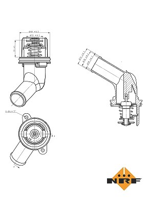 Nrf Thermostat, Kühlmittel [Hersteller-Nr. 725055] für Audi von NRF