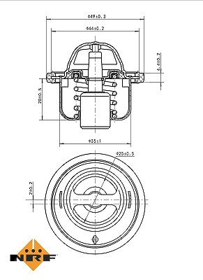 Nrf Thermostat, Kühlmittel [Hersteller-Nr. 725061] für Daihatsu, Nissan, Piaggio, Suzuki von NRF