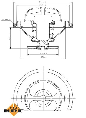 Nrf Thermostat, Kühlmittel [Hersteller-Nr. 725073] für Alpina, BMW von NRF