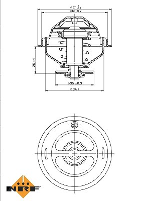 Nrf Thermostat, Kühlmittel [Hersteller-Nr. 725075] für Audi von NRF