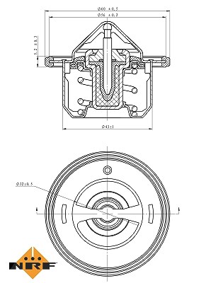 Nrf Thermostat, Kühlmittel [Hersteller-Nr. 725080] für Subaru von NRF