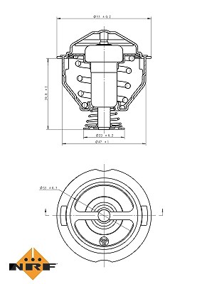 Nrf Thermostat, Kühlmittel [Hersteller-Nr. 725090] für VW von NRF