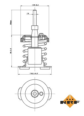 Nrf Thermostat, Kühlmittel [Hersteller-Nr. 725093] für Subaru, Toyota von NRF