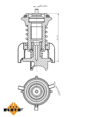 Nrf Thermostat, Kühlmittel [Hersteller-Nr. 725095] für Audi, Seat, Skoda, VW von NRF