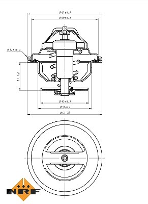 Nrf Thermostat, Kühlmittel [Hersteller-Nr. 725103] für Mercedes-Benz von NRF