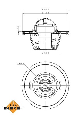 Nrf Thermostat, Kühlmittel [Hersteller-Nr. 725104] für Audi, Seat von NRF