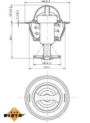 Nrf Thermostat, Kühlmittel [Hersteller-Nr. 725109] für Citroën, Nissan, Peugeot von NRF