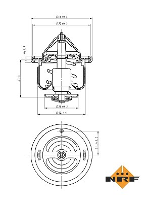 Nrf Thermostat, Kühlmittel [Hersteller-Nr. 725110] für Daihatsu, Mazda, Mitsubishi, Rover, Toyota von NRF