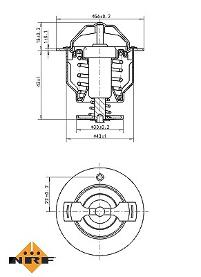 Nrf Thermostat, Kühlmittel [Hersteller-Nr. 725119] für Citroën, Hyundai, Kia, Lexus, Lotus, Mitsubishi, Nissan, Peugeot, Proton, Toyota, Volvo von NRF