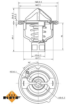 Nrf Thermostat, Kühlmittel [Hersteller-Nr. 725142] für Infiniti, Nissan von NRF