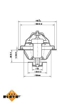 Nrf Thermostat, Kühlmittel [Hersteller-Nr. 725162] für Volvo, VW von NRF