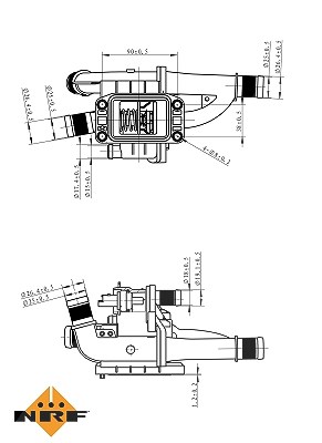 Nrf Thermostat, Kühlmittel [Hersteller-Nr. 725163] für Citroën, Fiat, Ford, Mazda, Mini, Peugeot, Volvo von NRF