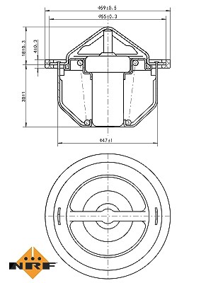 Nrf Thermostat, Kühlmittel [Hersteller-Nr. 725168] für Citroën, Fiat, Lancia, Peugeot von NRF