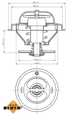 Nrf Thermostat, Kühlmittel [Hersteller-Nr. 725185] für Mercedes-Benz von NRF