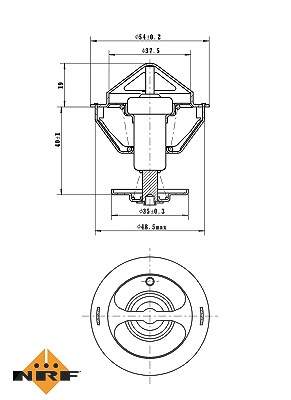 Nrf Thermostat, Kühlmittel [Hersteller-Nr. 725200] für Ford von NRF
