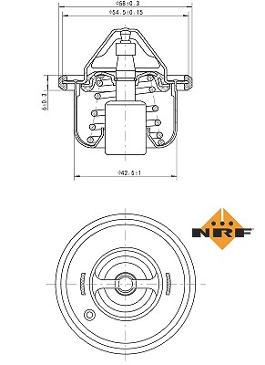 Nrf Thermostat, Kühlmittel [Hersteller-Nr. 725208] für Kia, Hyundai von NRF