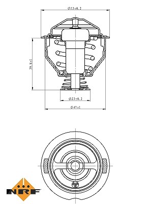 Nrf Thermostat, Kühlmittel [Hersteller-Nr. 725209] für Audi, VW von NRF