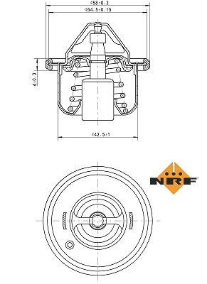 Nrf Thermostat, Kühlmittel [Hersteller-Nr. 725211] für Renault, Kia, Dacia, Nissan, Hyundai von NRF