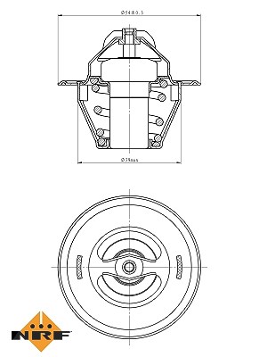 Nrf Thermostat, Kühlmittel [Hersteller-Nr. 725212] für Audi, BMW, Chevrolet, Chrysler, Citroën, Daihatsu, Dodge, Fiat, Ford, Honda, Kia, Lancia, Merce von NRF