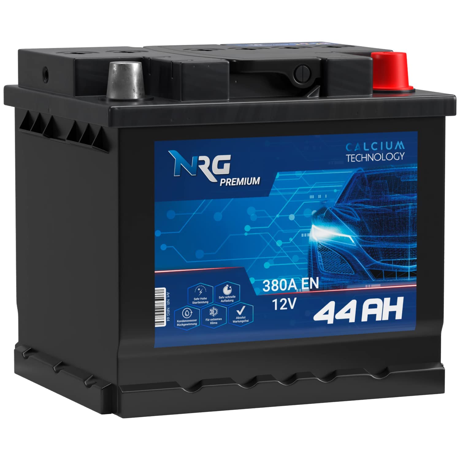 NRG Premium Autobatterie 12V 44Ah ersetzt 36AH 40AH 45AH 46AH 47AH Batterie von NRG PREMIUM