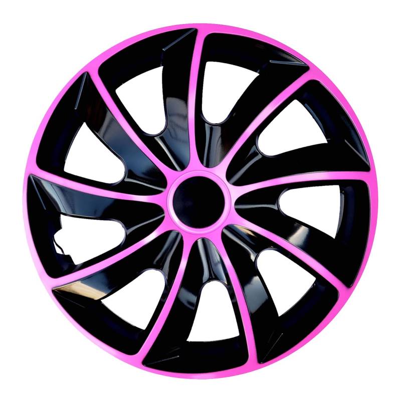 Radzierblende Quad, Schwarz/Pink, 15 Zoll, 4er Set von NRM