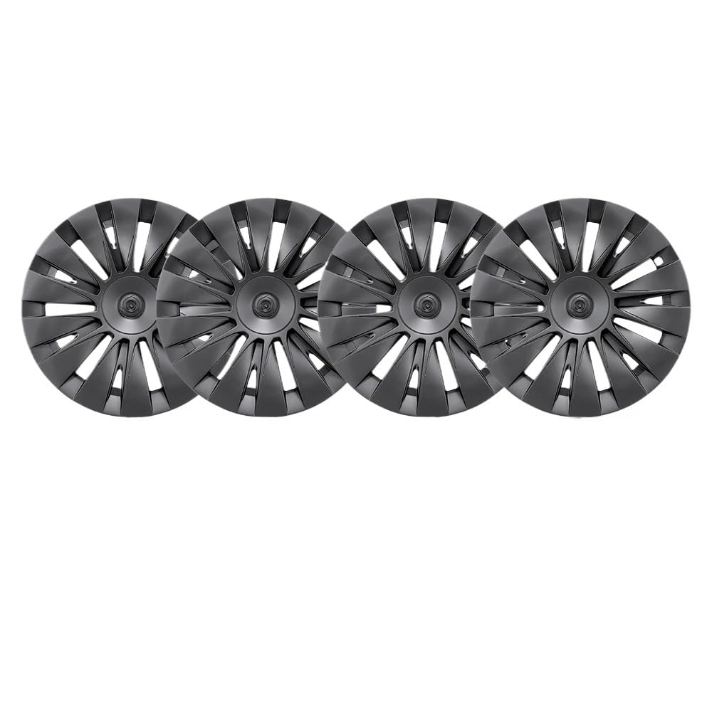 4-teiliges Radkappen-Ersatzteil for Tesla Model Y, Radkappe, 19-Zoll-Automobil-Radkappe, Vollfelgenabdeckung, Zubehör 2019–2024(Blade Style 4PCS) von NROVENMIL