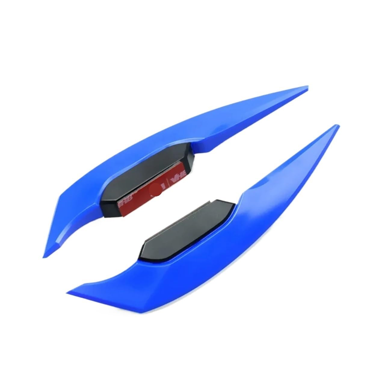 2 Stücke Motorrad Winglet Aerodynamische Spoiler Flügel Seitenspoiler Aufkleber Decals Motorrad Außen Styling Dekoration Zubehör(Blue) von NRUOS