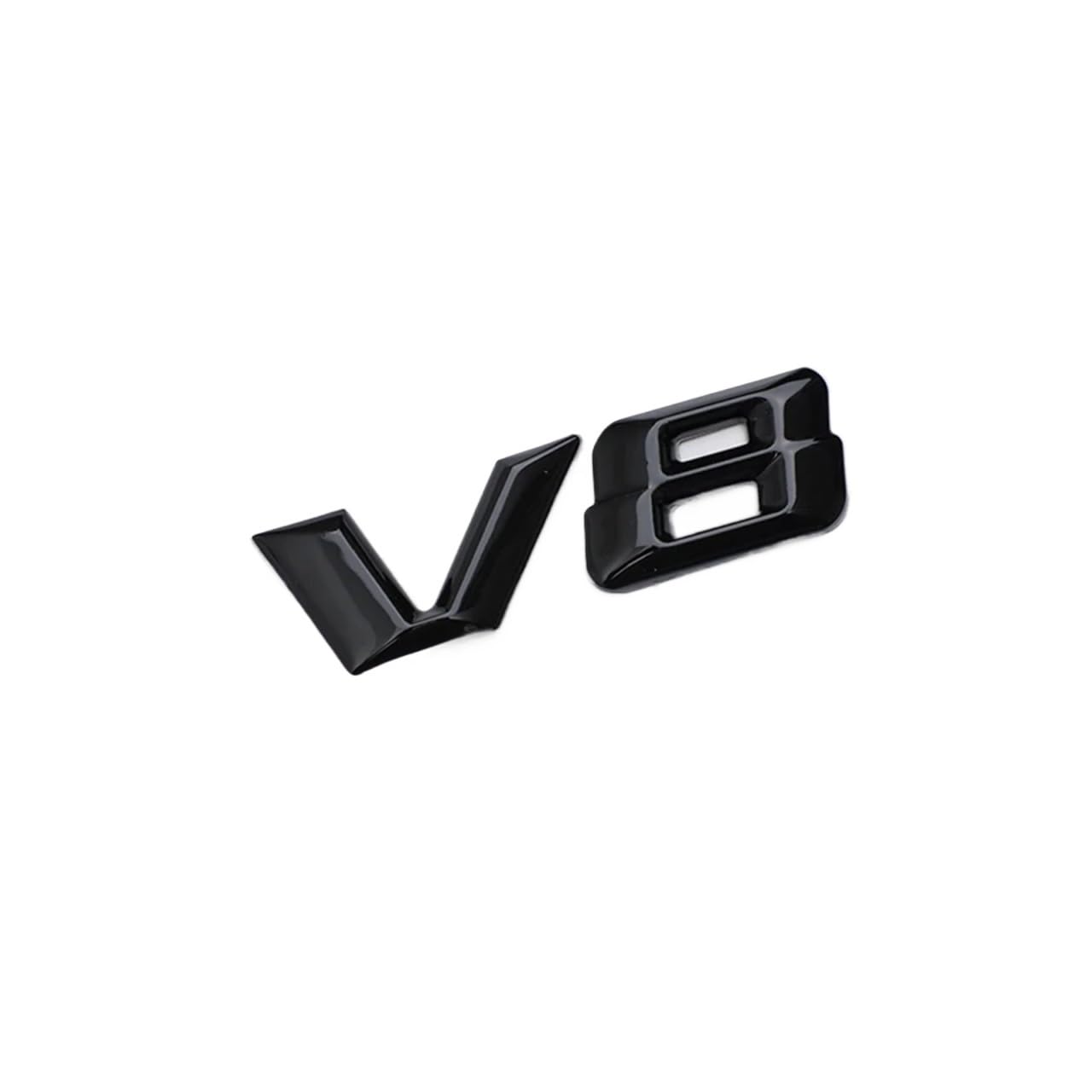 3D-ABS-Chrombuchstaben Auto-Abzeichen-Aufkleber V12 V8-Emblem-Logo Kompatibel mit S600 W222 S500 W140 CL600 M275 CLS63(Black-shiny-convex) von NRUOS