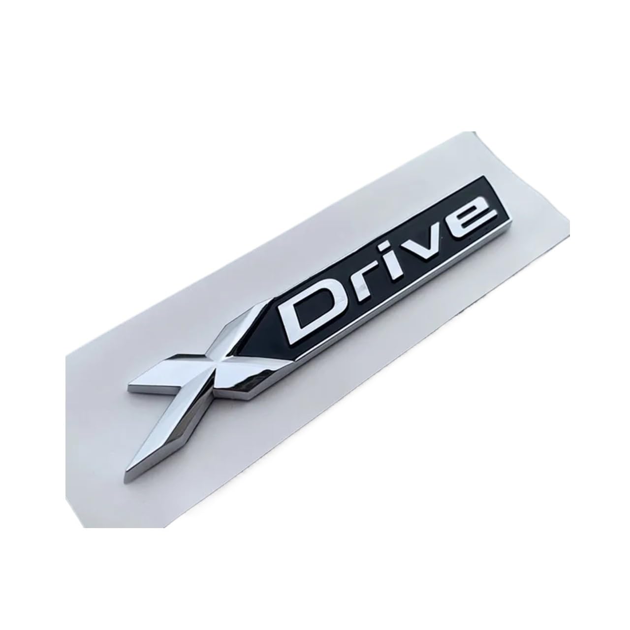 3D-Auto-Heckkofferraum-Abzeichen-Emblem Xdrive-Aufkleber Typenschild-Logo Kompatibel mit X Drive E90 E46 320d 320i 530d E36 E60 F10 G20 Zubehör(NEW Silver) von NRUOS
