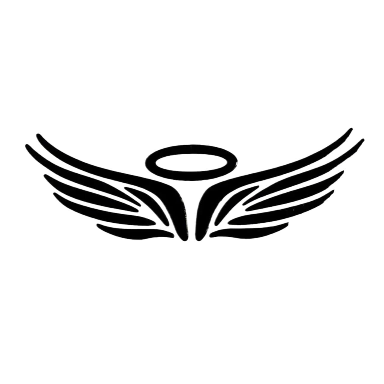 3D-Engelsflügel-Autoaufkleber, Fahrzeug-Emblem, Abzeichen, Logo, Auto-Styling, wasserabweisend, hohe Klebrigkeit, Stoßstangenaufkleber(Black) von NRUOS