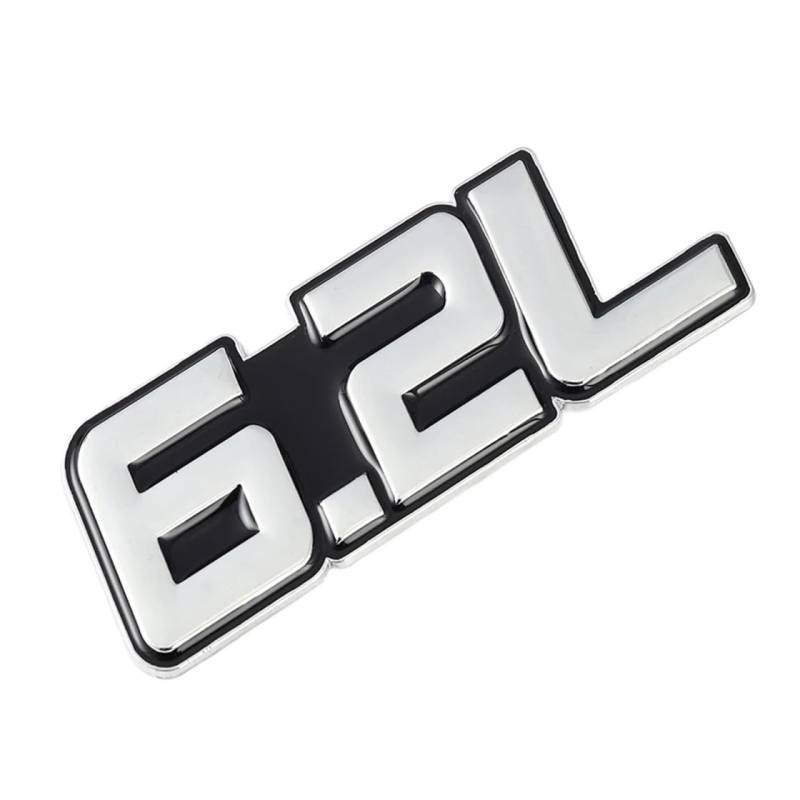 3D Metall 4.0L 4.6L 4.7L 5.0L 5.7L 6.0L 6.2L 6.4L 7.0L Autoaufkleber Heckkoffer Emblem Abzeichen Aufkleber(for 6.2L Sticker) von NRUOS