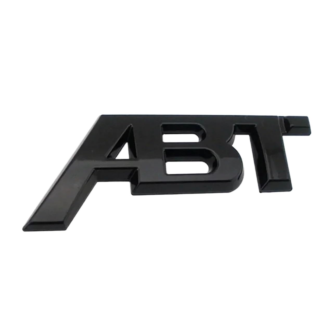 3D-Metall-ABT-Logo for Frontgrill, Seitenabzeichen, Heckkofferraum-Emblem, Autoaufkleber, kompatibel mit A3 A4 A5 A6 A7 A8 Q3 Q5 Q7 TT RS(Glossy black sticker,8.2cm x 3.2cm) von NRUOS