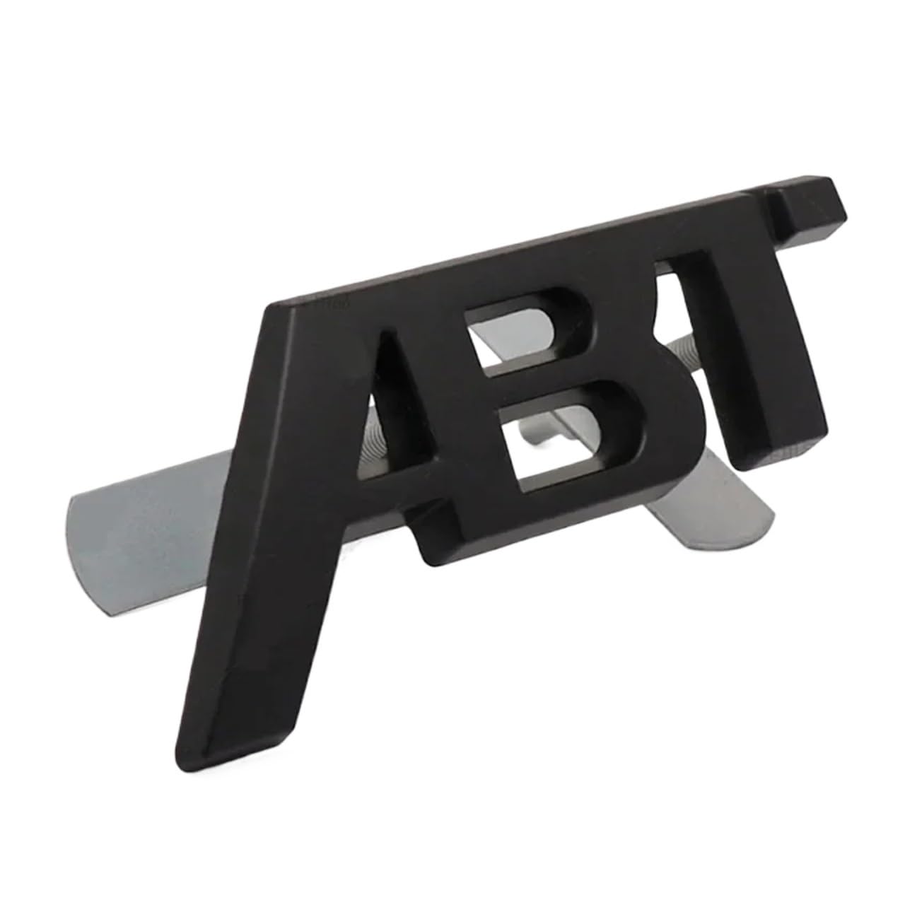 3D-Metall-ABT-Logo for Frontgrill, Seitenabzeichen, Heckkofferraum-Emblem, Autoaufkleber, kompatibel mit A3 A4 A5 A6 A7 A8 Q3 Q5 Q7 TT RS(Matt black grill,8.2cm x 3.2cm) von NRUOS