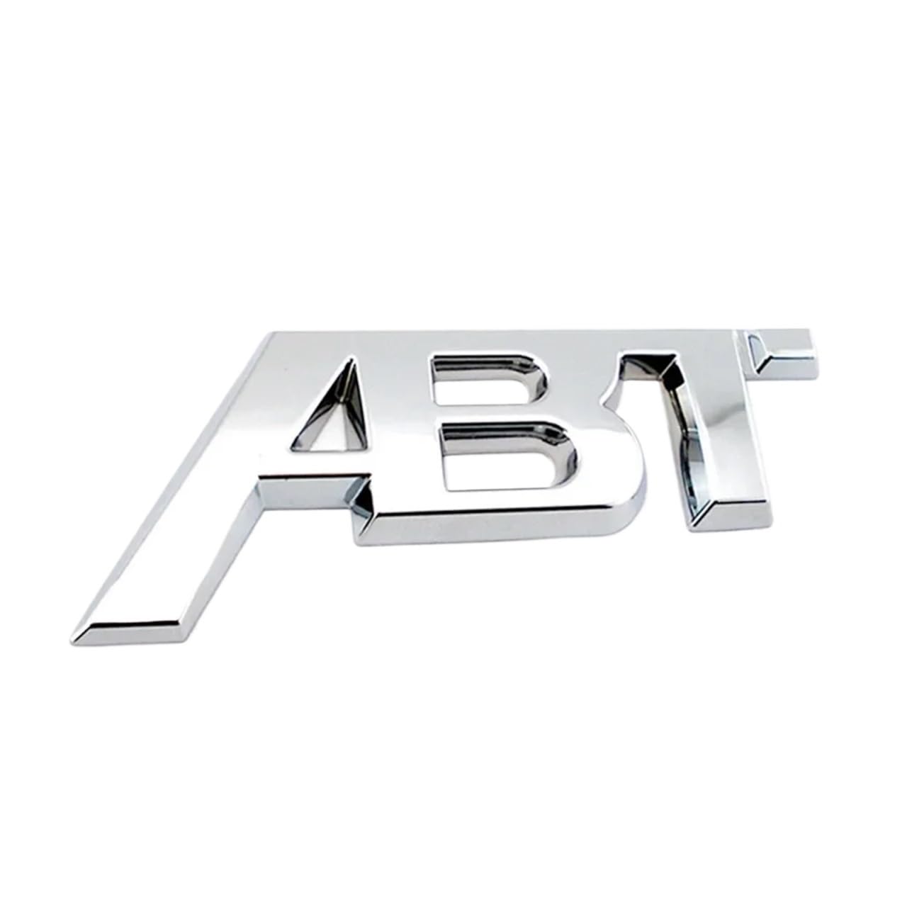 3D-Metall-ABT-Logo for Frontgrill, Seitenabzeichen, Heckkofferraum-Emblem, Autoaufkleber, kompatibel mit A3 A4 A5 A6 A7 A8 Q3 Q5 Q7 TT RS(Silver sticker,11.2cm x 4.6cm) von NRUOS