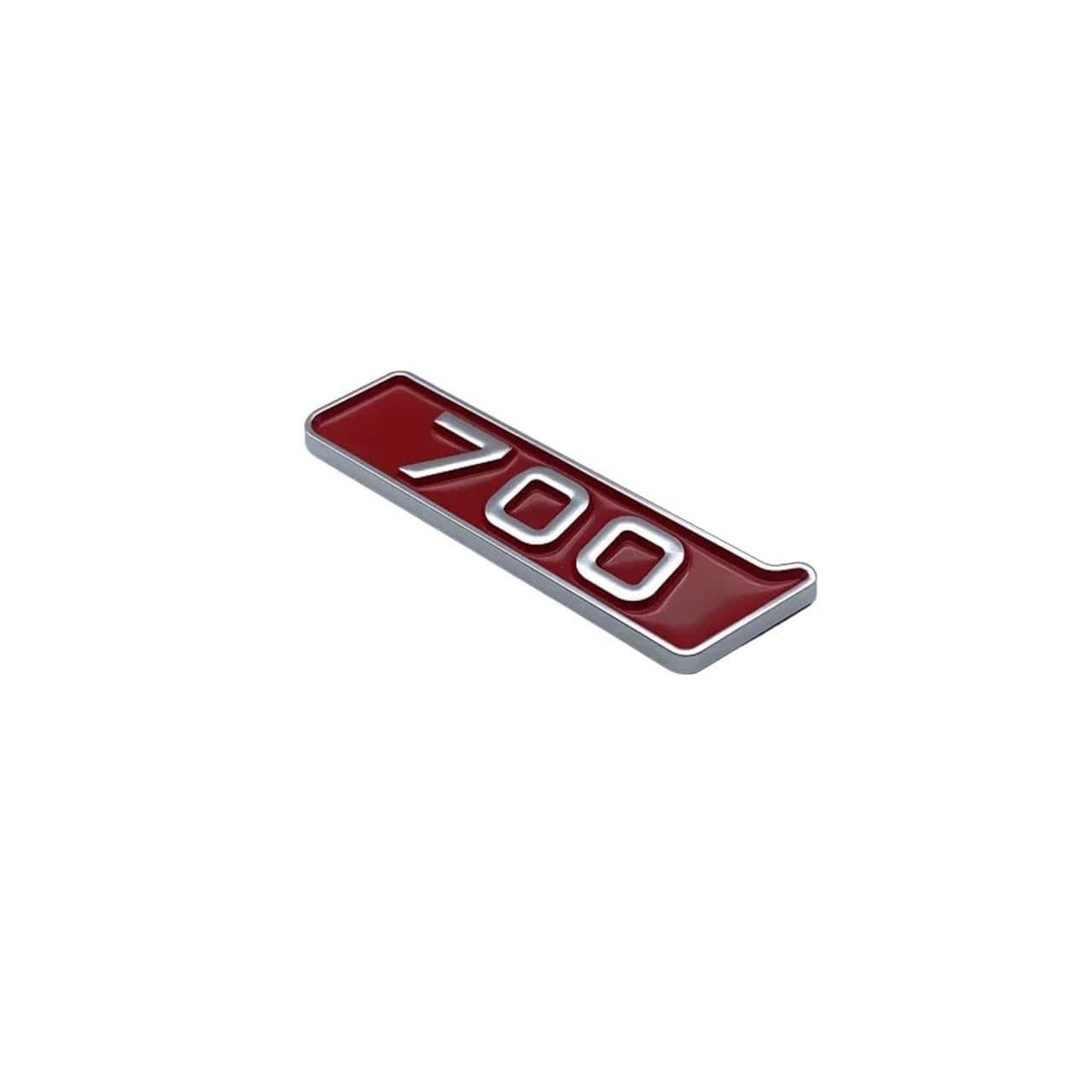 Auto-3D-ABS-Aufkleber 700 800 900, kompatibel mit G-Klasse W463 W205 G63 G65 G700 G800 G900, Auto-Emblem-Aufkleber(Silver Red 700) von NRUOS