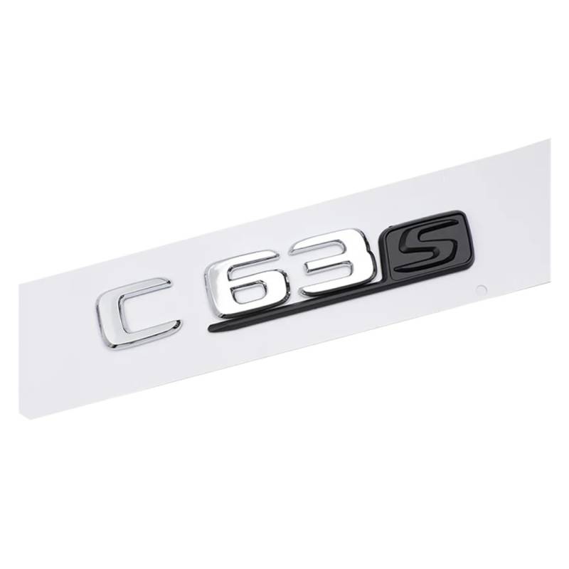 Auto-Tuning, kompatibel mit AMG C-Klasse W204 W205 C63 C63S, Buchstaben-Logo, 3D-ABS-Aufkleber, Auto-Kofferraum-Emblem, Typenschild-Aufkleber(E) von NRUOS