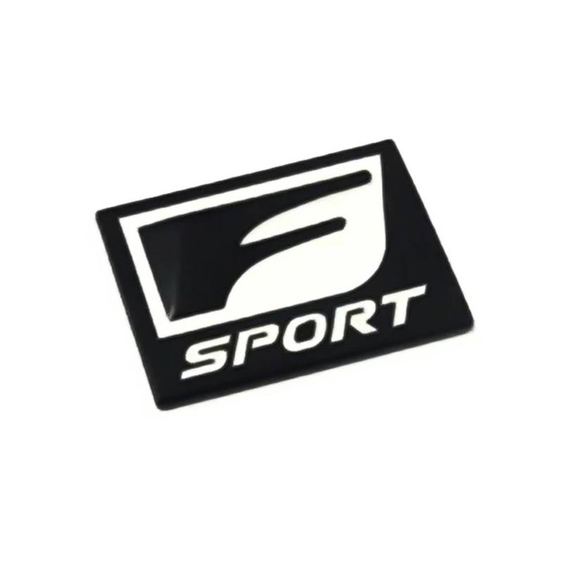 F Sport 3D-Metallabzeichen-Aufkleber for den Kofferraum, Emblem-Aufkleber, kompatibel mit IS ISF GS RX RX350 ES IS250 ES350 LX570 CT200 Autoaufkleber(Square) von NRUOS