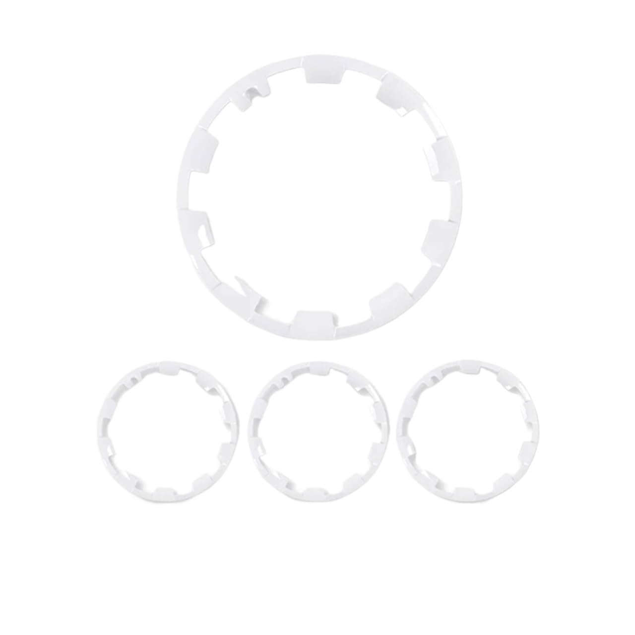 Radkappen, 4 Stück, kompatibel mit Modell Y 2021–2023, 20 Zoll, Radersatz, Patch, Vollabdeckung, Ring, matt glänzend(Glossy White 4Pcs) von NRUOS