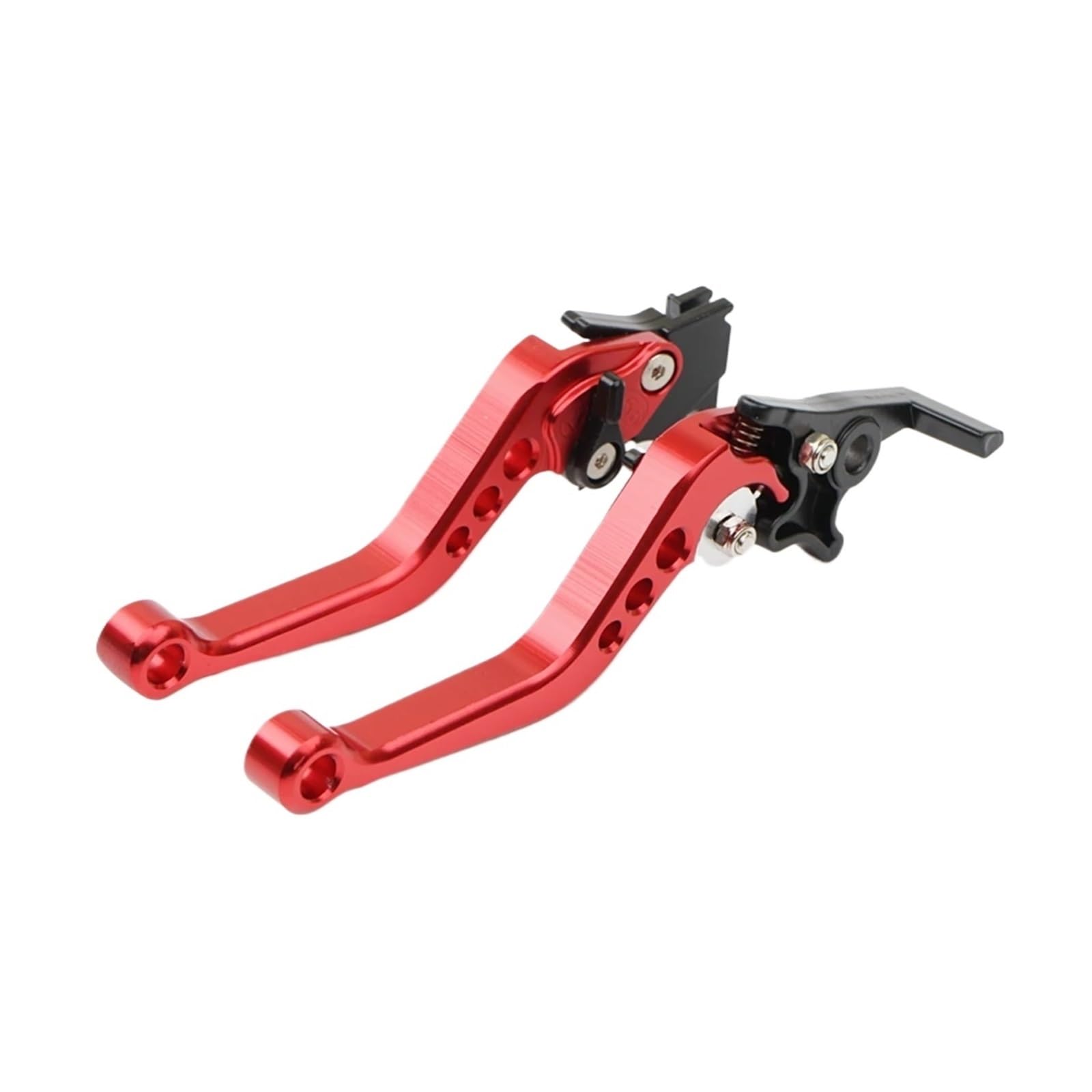 Scheibenbremshebel Links Trommelkupplung Einstellbar 6x Aluminium Motorrad Handhebel for Motorräder Roller Fahrrad GY6(Red 1 pair) von NRUOS