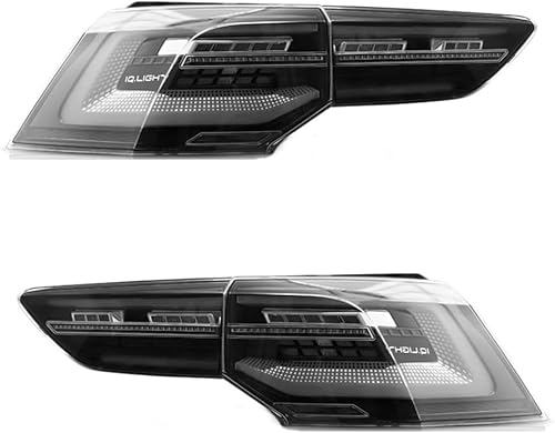 NSEMGG Auto Rücklicht-Komplettsets für-VW Golf8 2021-2023, Lichter Sets Sicherheit Licht Bremslicht Blinker Rücklicht Komponenten Ersatzteile,Black von NSEMGG